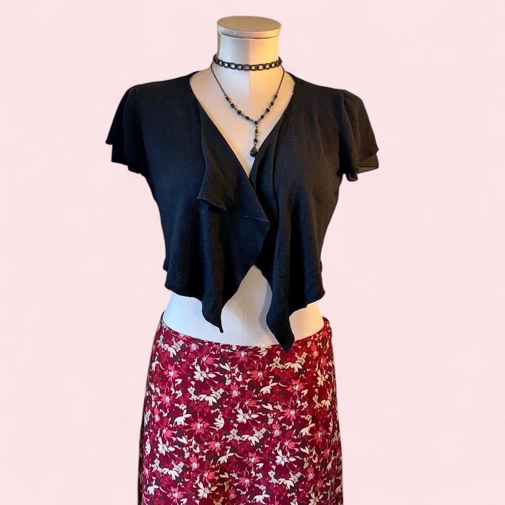 Red Floral Midi‎ Skirt | Fairy Grunge Romantic Skirt ✨